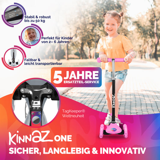 kinnaz ONE, 2 - 6 Jahre, Pink, LED Räder