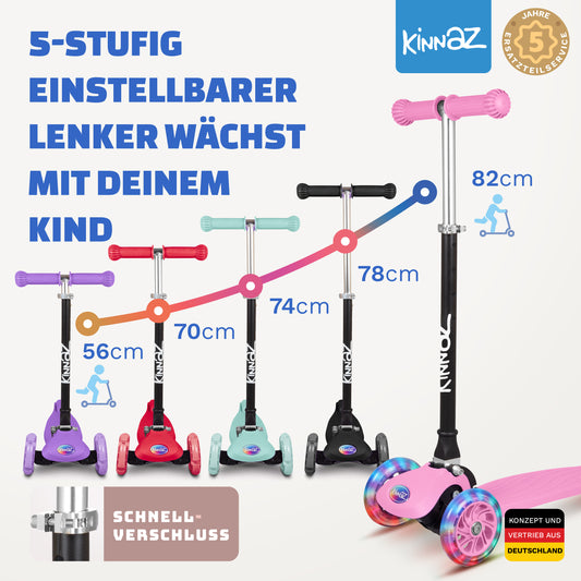 kinnaz ONE, 2 - 6 Jahre, Pink, LED Räder