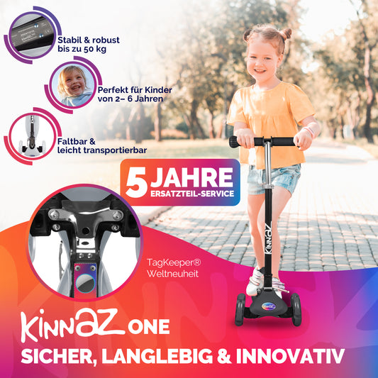 kinnaz ONE, 2 - 6 Jahre, Schwarz, LED Räder