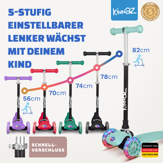 kinnaz ONE, 2 - 6 Jahre, Mint, LED Räder