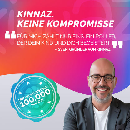 kinnaz Two, Dunkelblau, ab 5 - 12 Jahre, faltbar, einstellbar, LED Räder