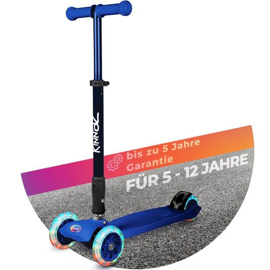 kinnaz Two, Dunkelblau, ab 5 - 12 Jahre, faltbar, einstellbar, LED Räder