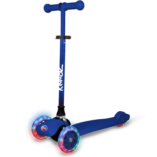 kinnaz ONE, 2 - 6 Jahre, Dunkelblau mit schwarzen Applikationen, LED Räder