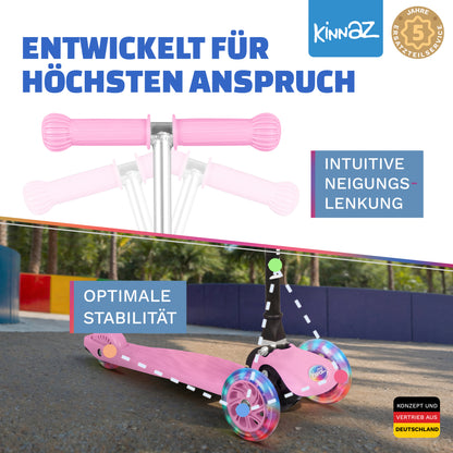 kinnaz ONE, 2 - 6 Jahre, Pink, LED Räder