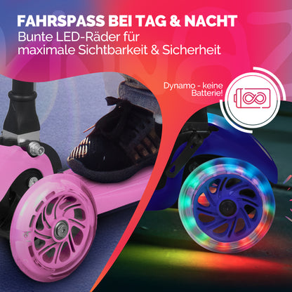 kinnaz ONE, 2 - 6 Jahre, Pink, LED Räder