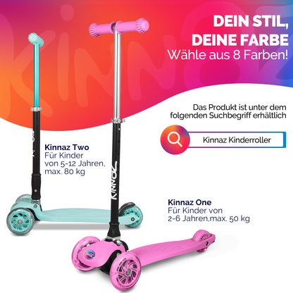 kinnaz ONE, 2 - 6 Jahre, Pink, LED Räder