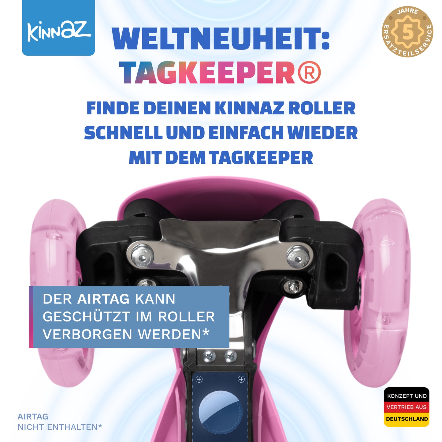 kinnaz ONE, 2 - 6 Jahre, Pink, LED Räder