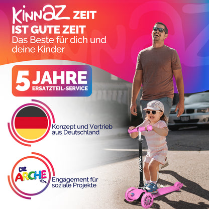 kinnaz ONE, 2 - 6 Jahre, Pink, LED Räder
