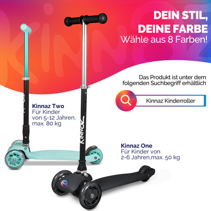 kinnaz ONE, 2 - 6 Jahre, Schwarz, LED Räder