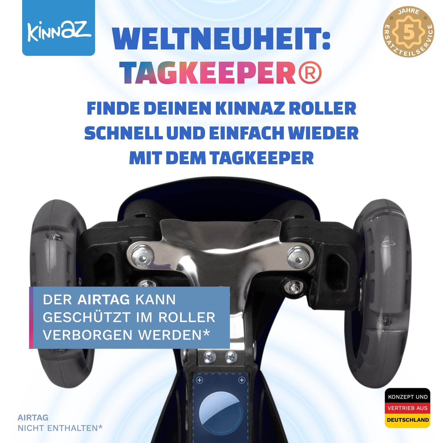 kinnaz ONE, 2 - 6 Jahre, Schwarz, LED Räder