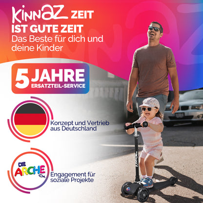 kinnaz ONE, 2 - 6 Jahre, Schwarz, LED Räder