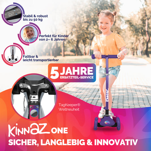 kinnaz ONE, 2 - 6 Jahre, Lila Deluxe, LED Räder