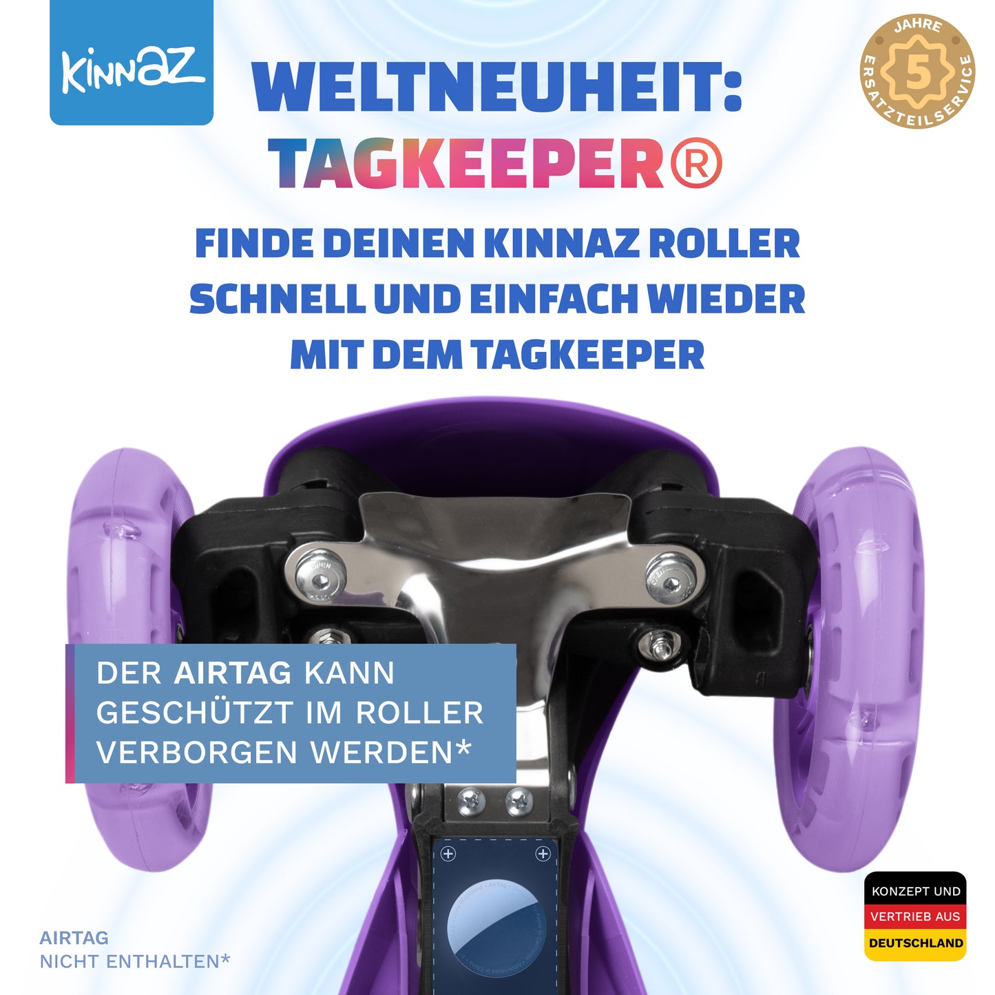 kinnaz ONE, 2 - 6 Jahre, Lila Deluxe, LED Räder