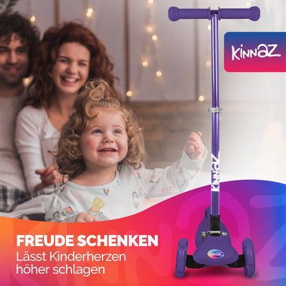 kinnaz ONE, 2 - 6 Jahre, Lila Deluxe, LED Räder