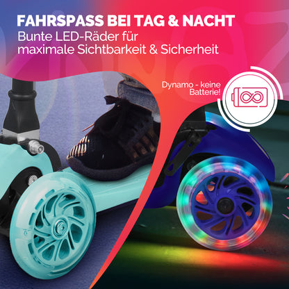 kinnaz ONE, 2 - 6 Jahre, Mint, LED Räder
