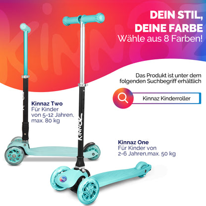 kinnaz ONE, 2 - 6 Jahre, Mint, LED Räder