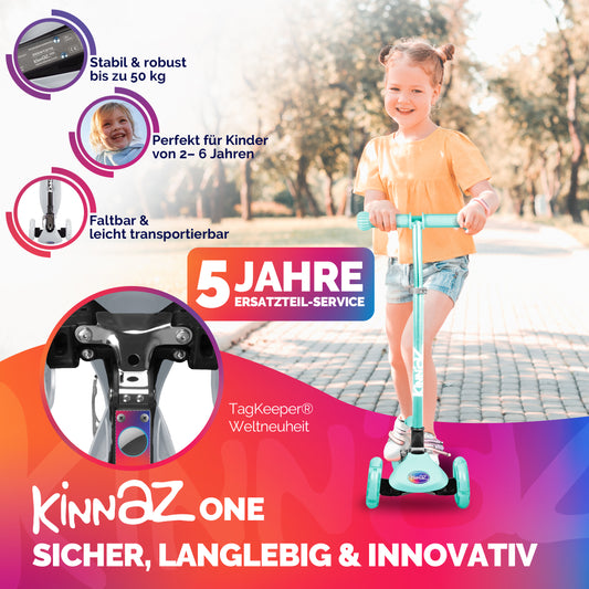 kinnaz ONE, 2 - 6 Jahre, Mint Deluxe, LED Räder