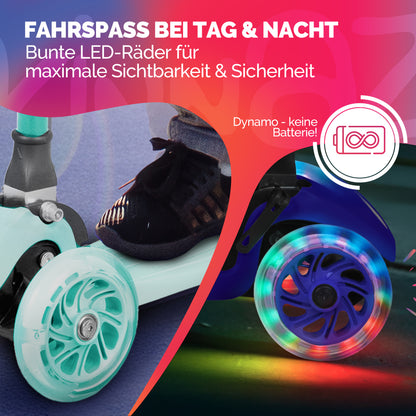 kinnaz ONE, 2 - 6 Jahre, Mint Deluxe, LED Räder