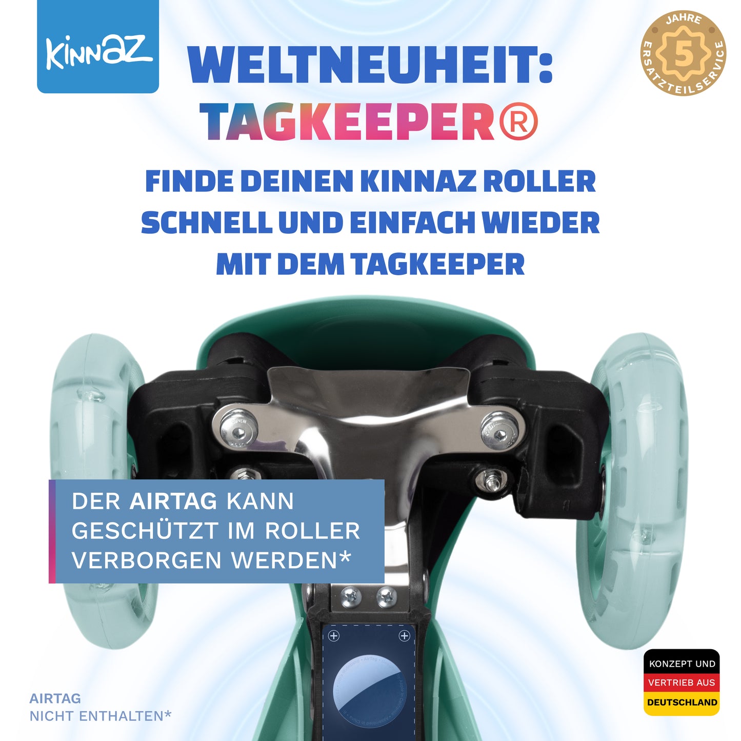 kinnaz ONE, 2 - 6 Jahre, Mint Deluxe, LED Räder