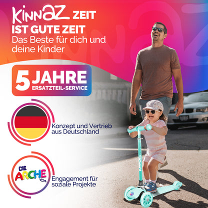kinnaz ONE, 2 - 6 Jahre, Mint Deluxe, LED Räder