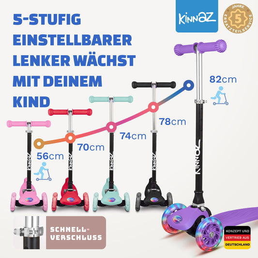 kinnaz ONE, 2 - 6 Jahre, Lila, LED Räder