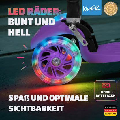 kinnaz ONE, 2 - 6 Jahre, Lila, LED Räder
