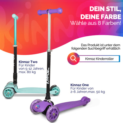kinnaz ONE, 2 - 6 Jahre, Lila, LED Räder