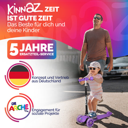 kinnaz ONE, 2 - 6 Jahre, Lila, LED Räder