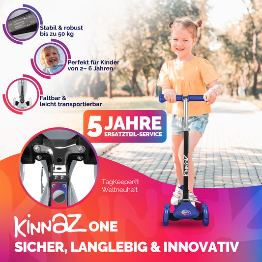 kinnaz ONE, 2 - 6 Jahre, Dunkelblau, LED Räder