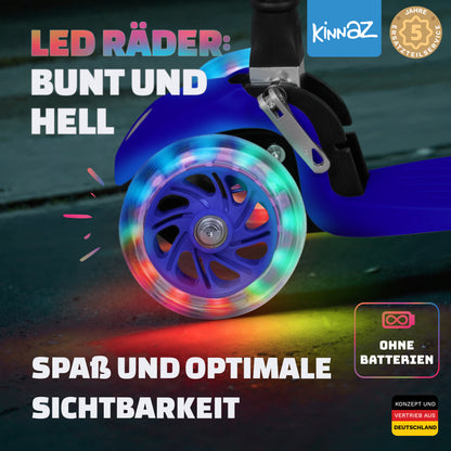 kinnaz ONE, 2 - 6 Jahre, Dunkelblau, LED Räder