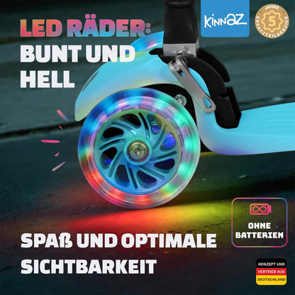 kinnaz ONE, 2 - 6 Jahre, Light Blue, LED Räder