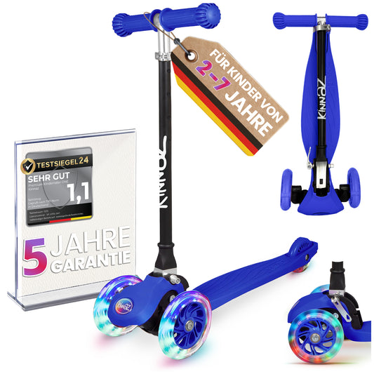 kinnaz ONE, 2 - 6 Jahre, Dunkelblau, LED Räder