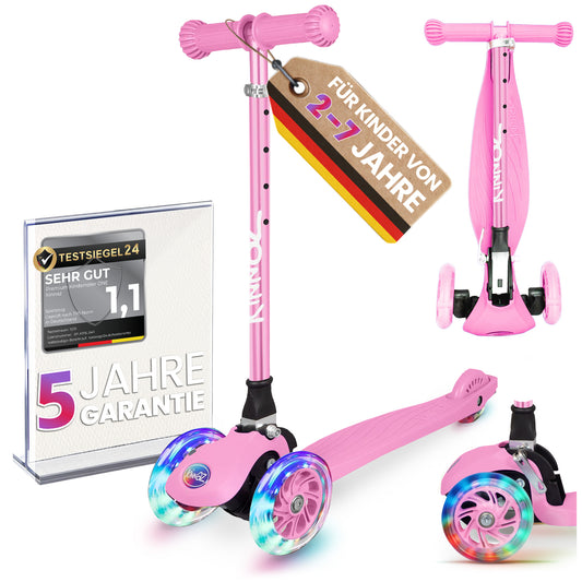 kinnaz ONE, 2 - 6 Jahre, Pink Deluxe, LED Räder